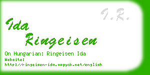 ida ringeisen business card
